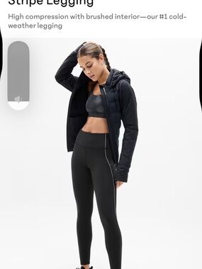 Athleta Black Stripe Legging